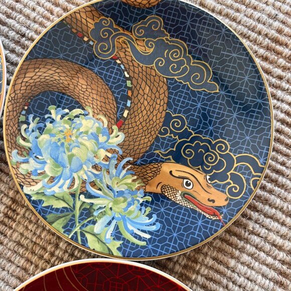 Brand New In Box Williams Sonoma Lunar New Year Salad Plates Set of 4 - Picture 4 of 7